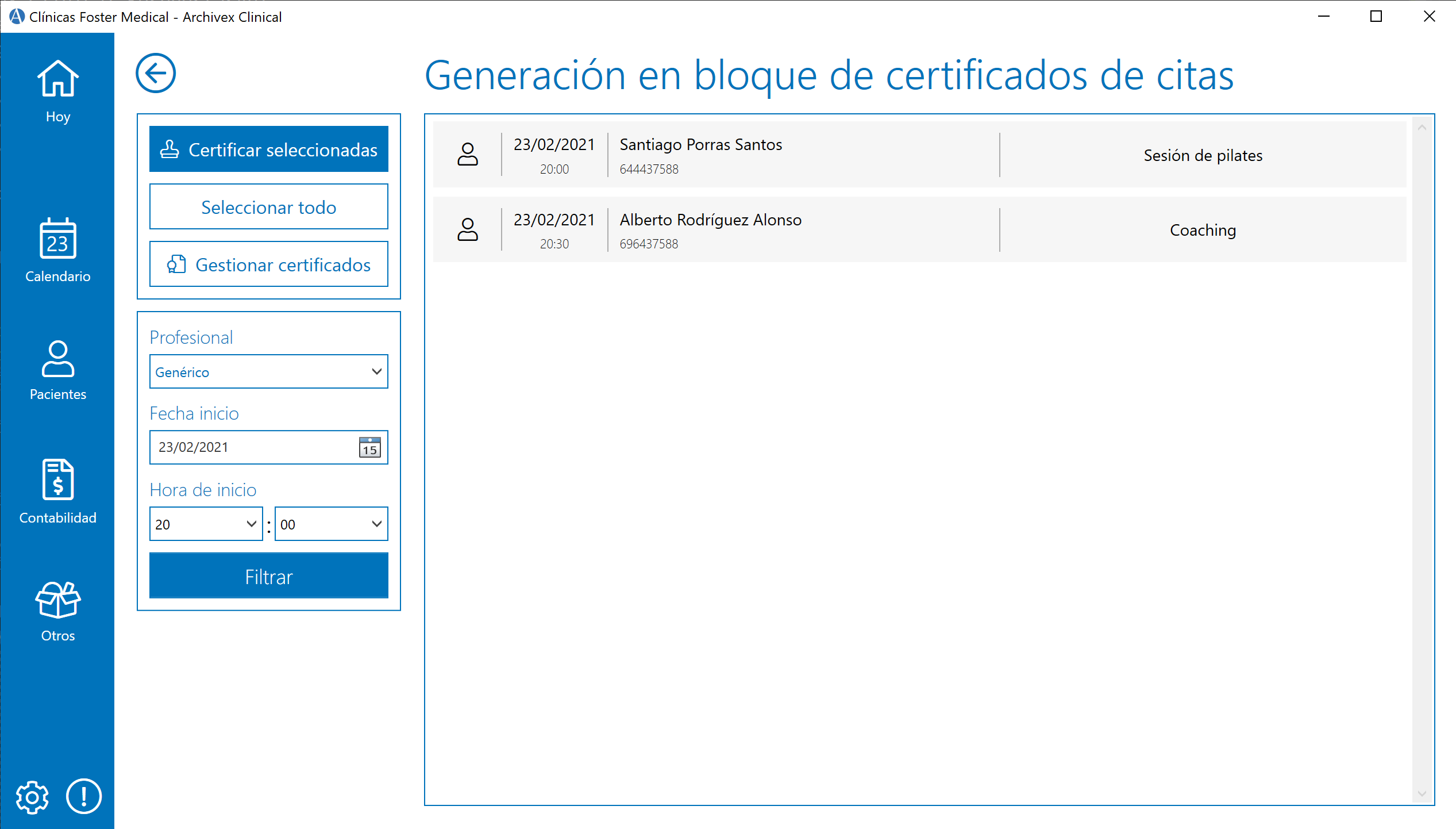 Certificados Archivex