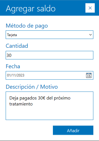 Agregar saldo