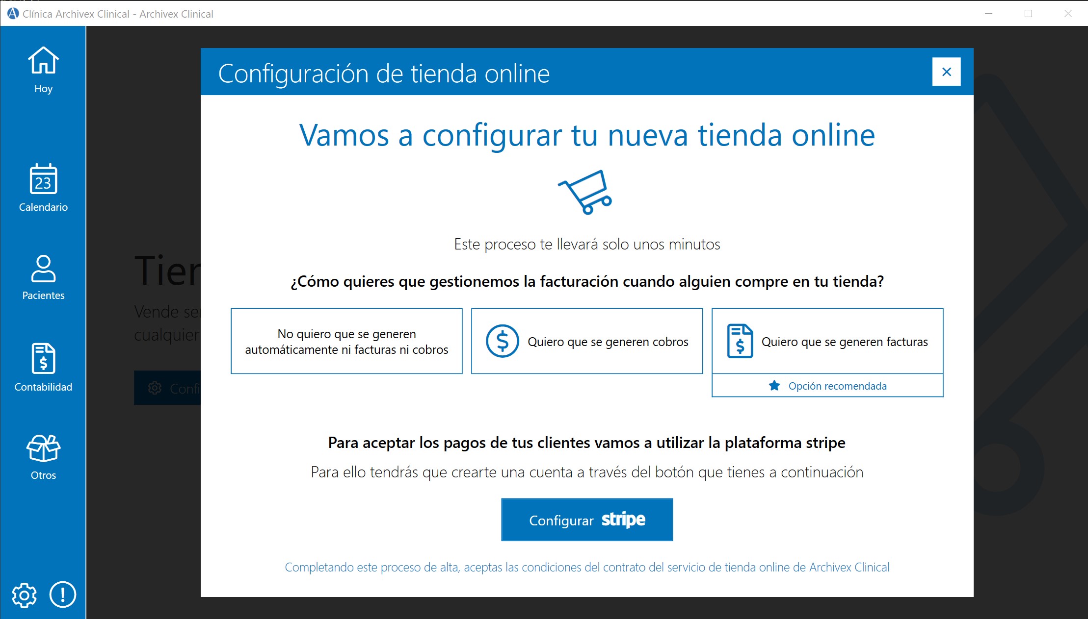 Configuracion tienda online