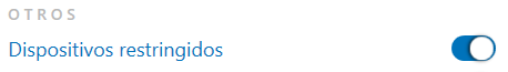 Dispositivos restringidos