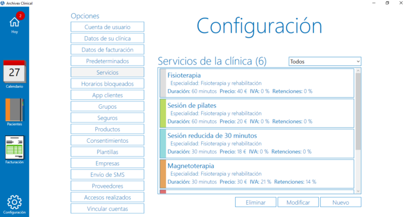 Configuración Archivex