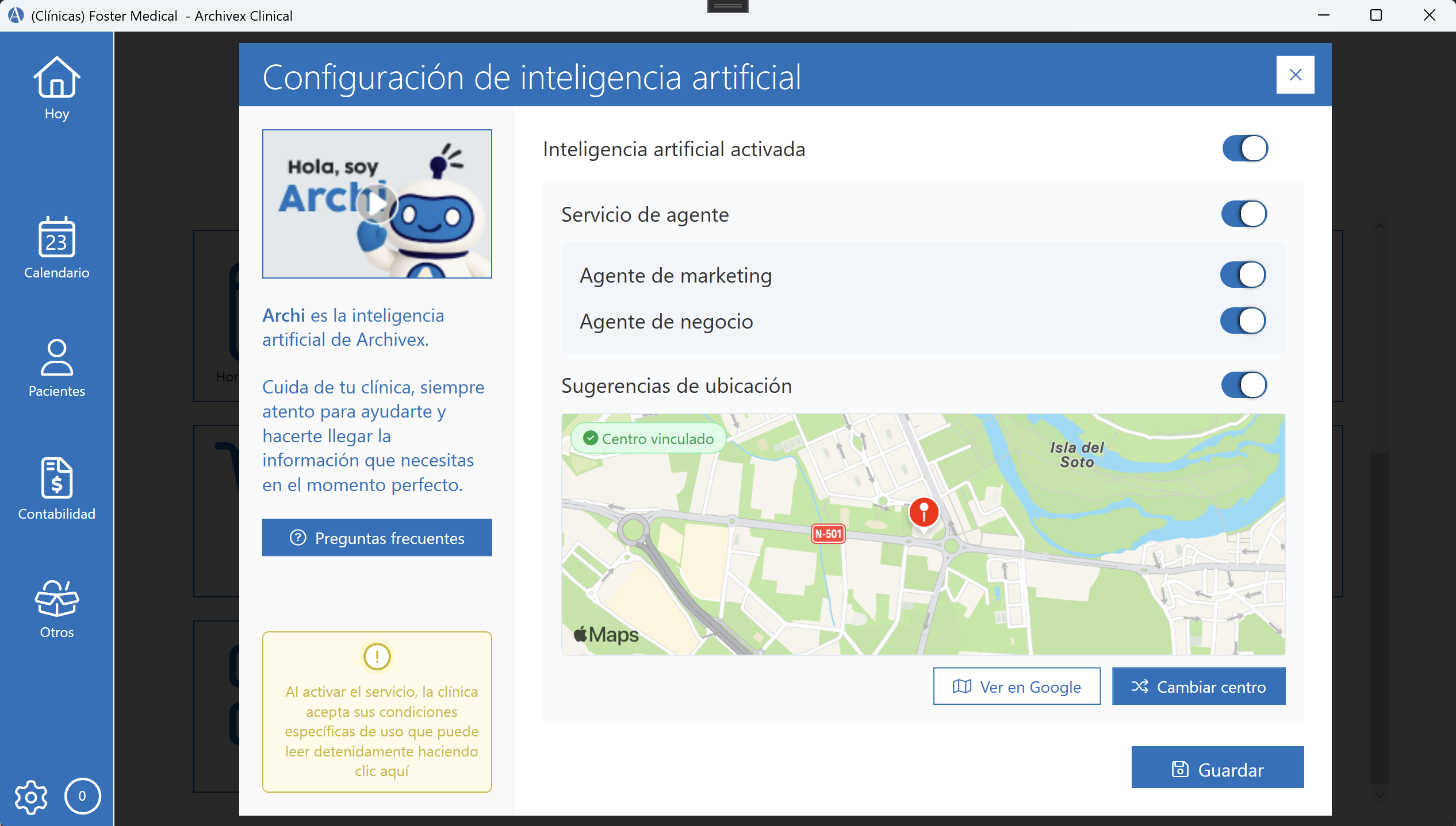 configuración-ubicación-clínica-Archi