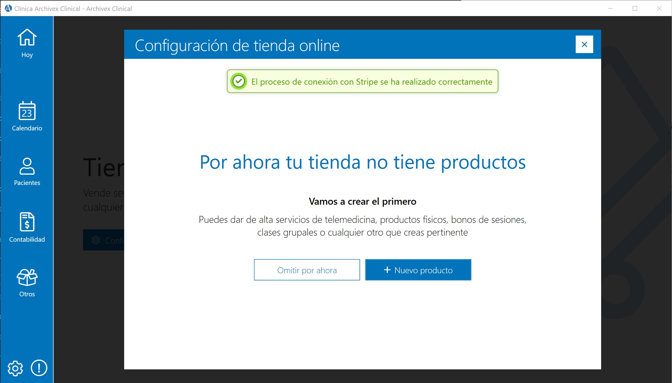 Proceso de conexion con Stripe