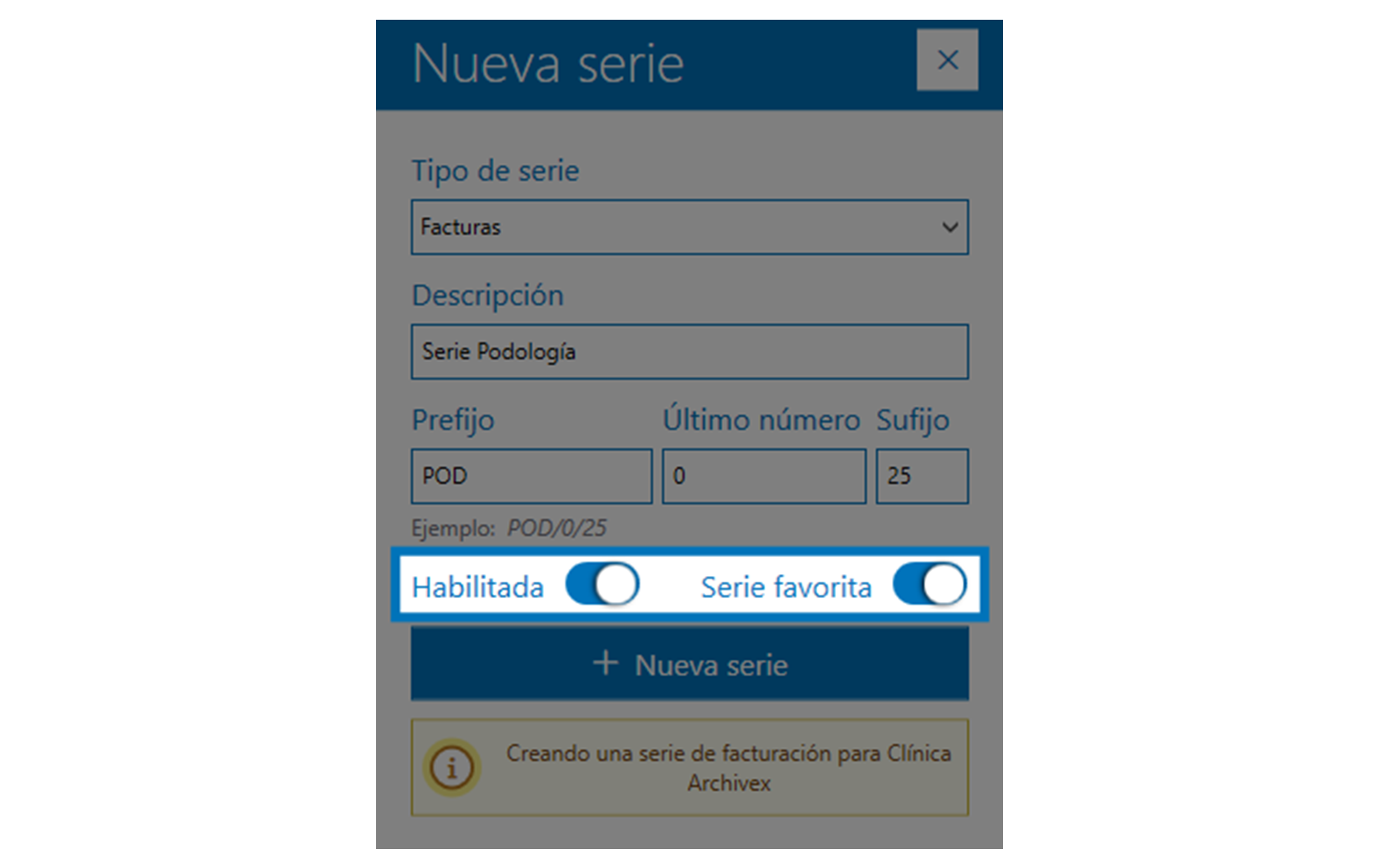 Facturación archivex