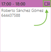 Activar botón Habilitar videollamada para esta cita