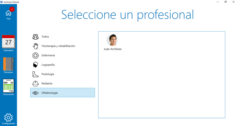 Seleccione un profesional
