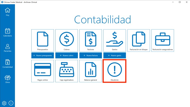 Interfaz contabilidad Archivex