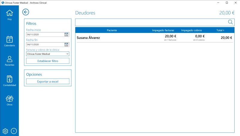 Interfaz deudores Archivex
