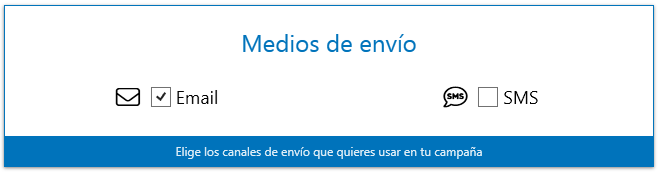 Canales de envío campaña de marketing