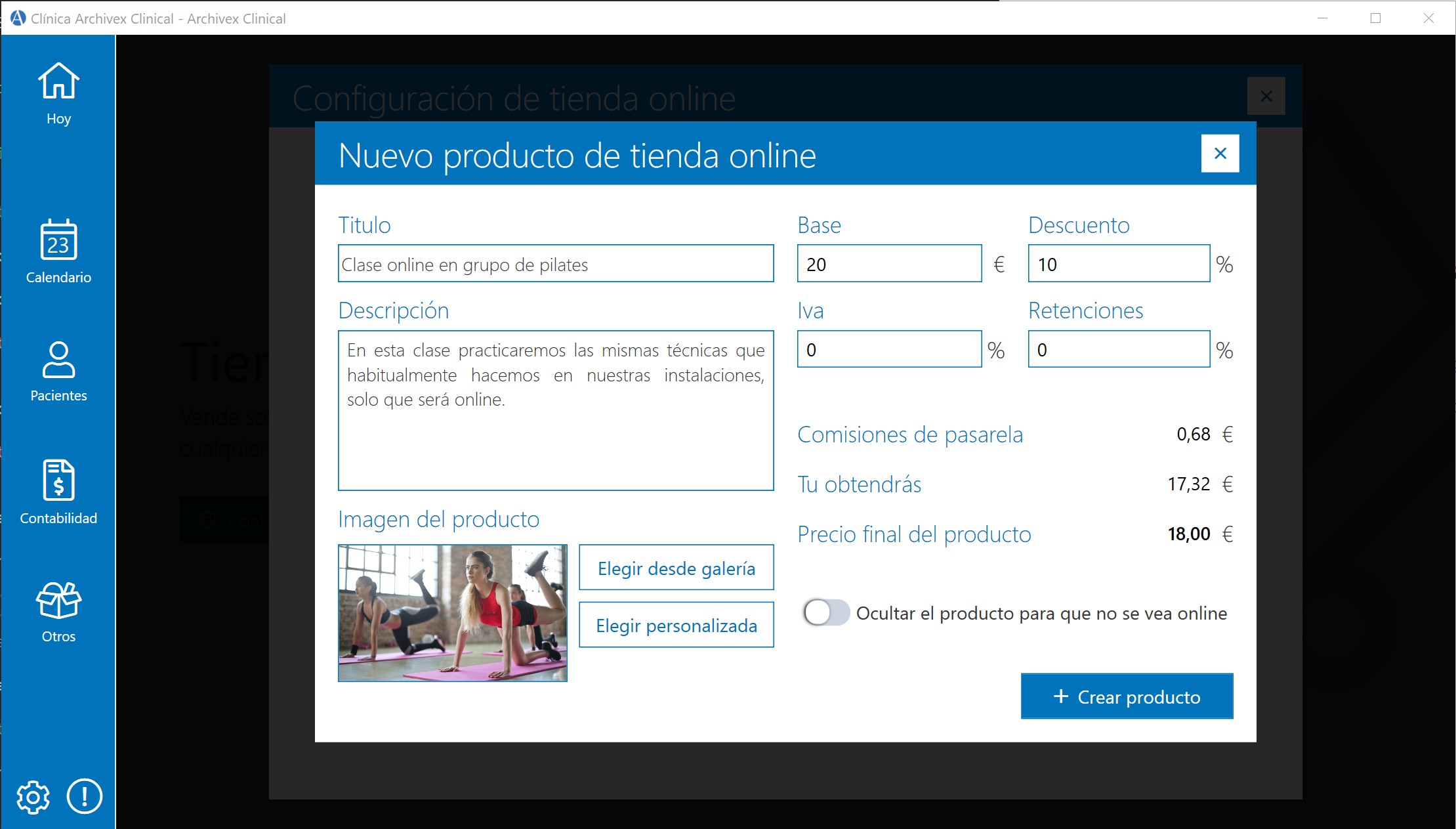 Nuevo producto de tienda online