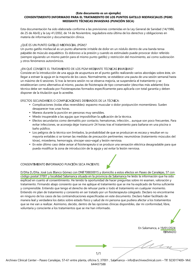 Firma consentimiento