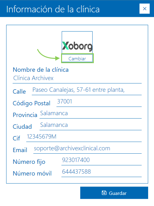 Cómo cambiar logo en Archivex