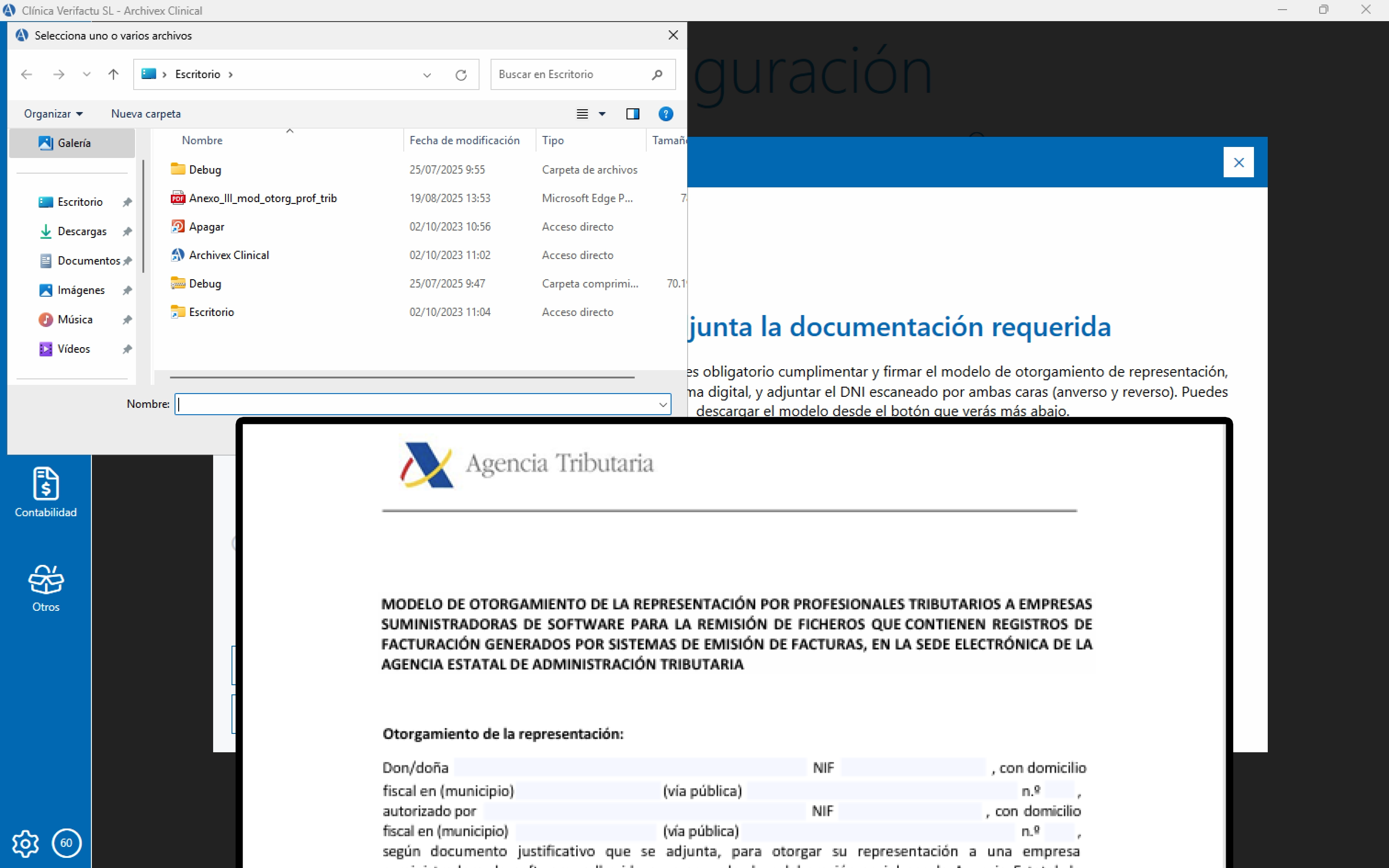 modelo de otorgamiento de representación verifactu