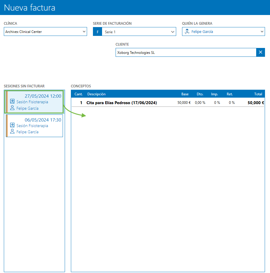 facturar empresa archivex