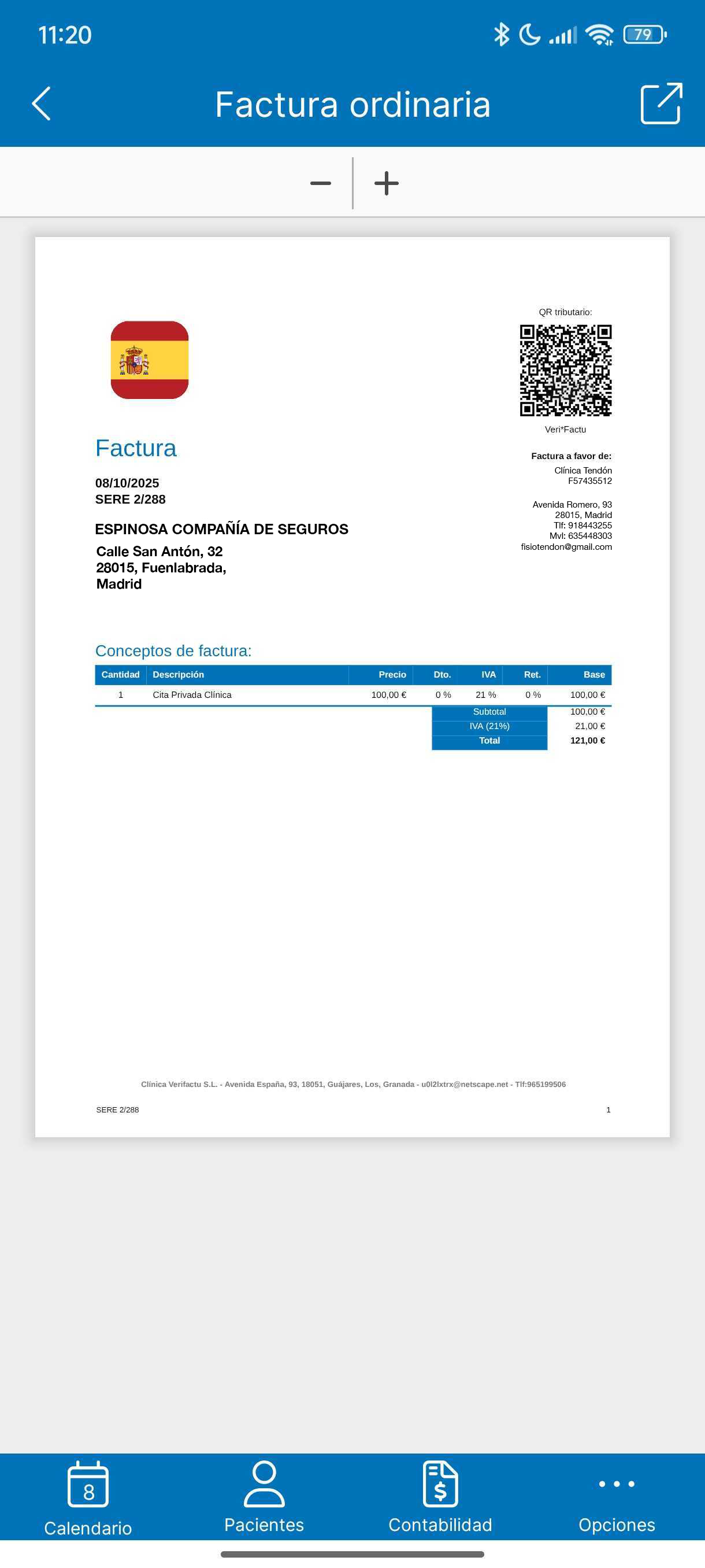 imagen app Archivex factura Verifactu