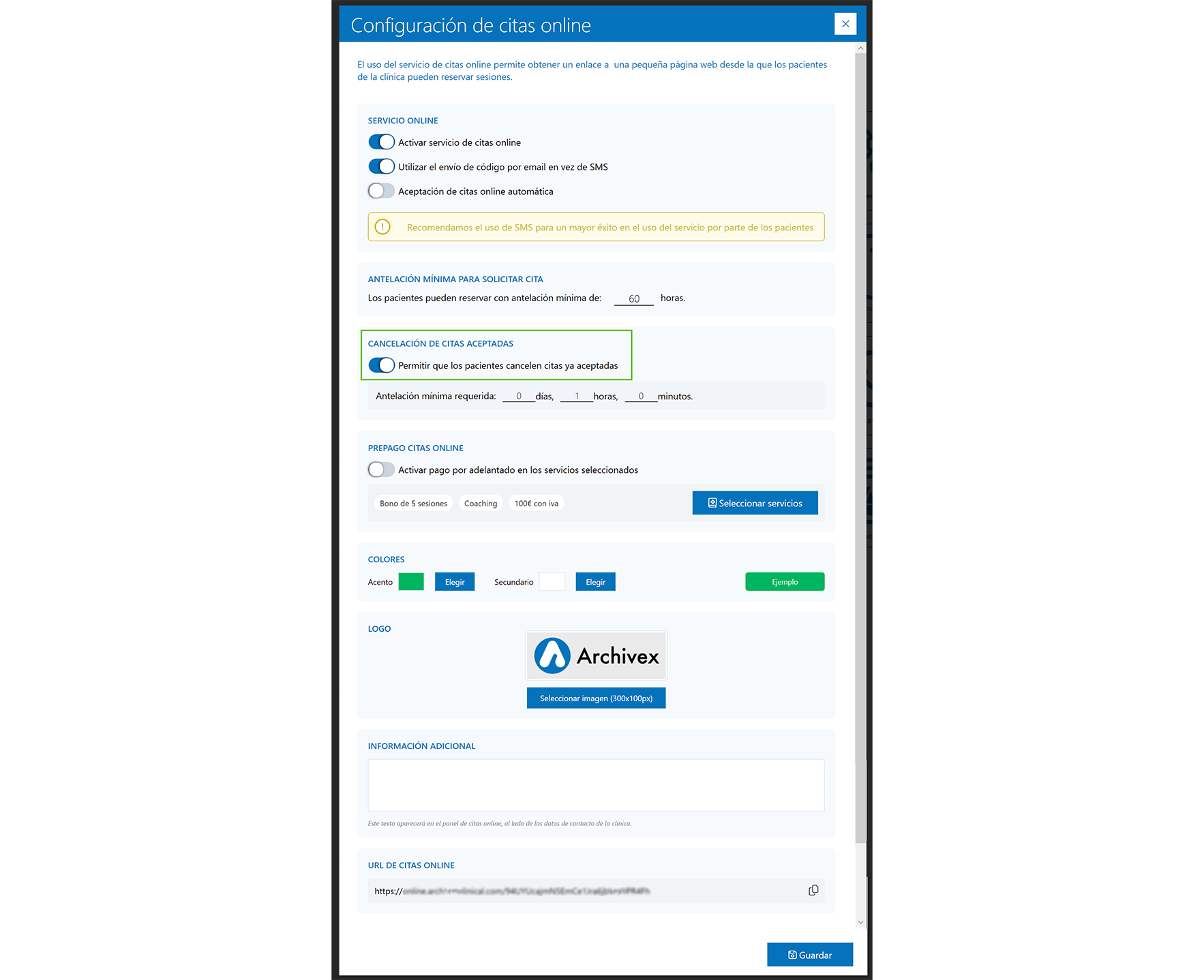cancelación citas online pacientes