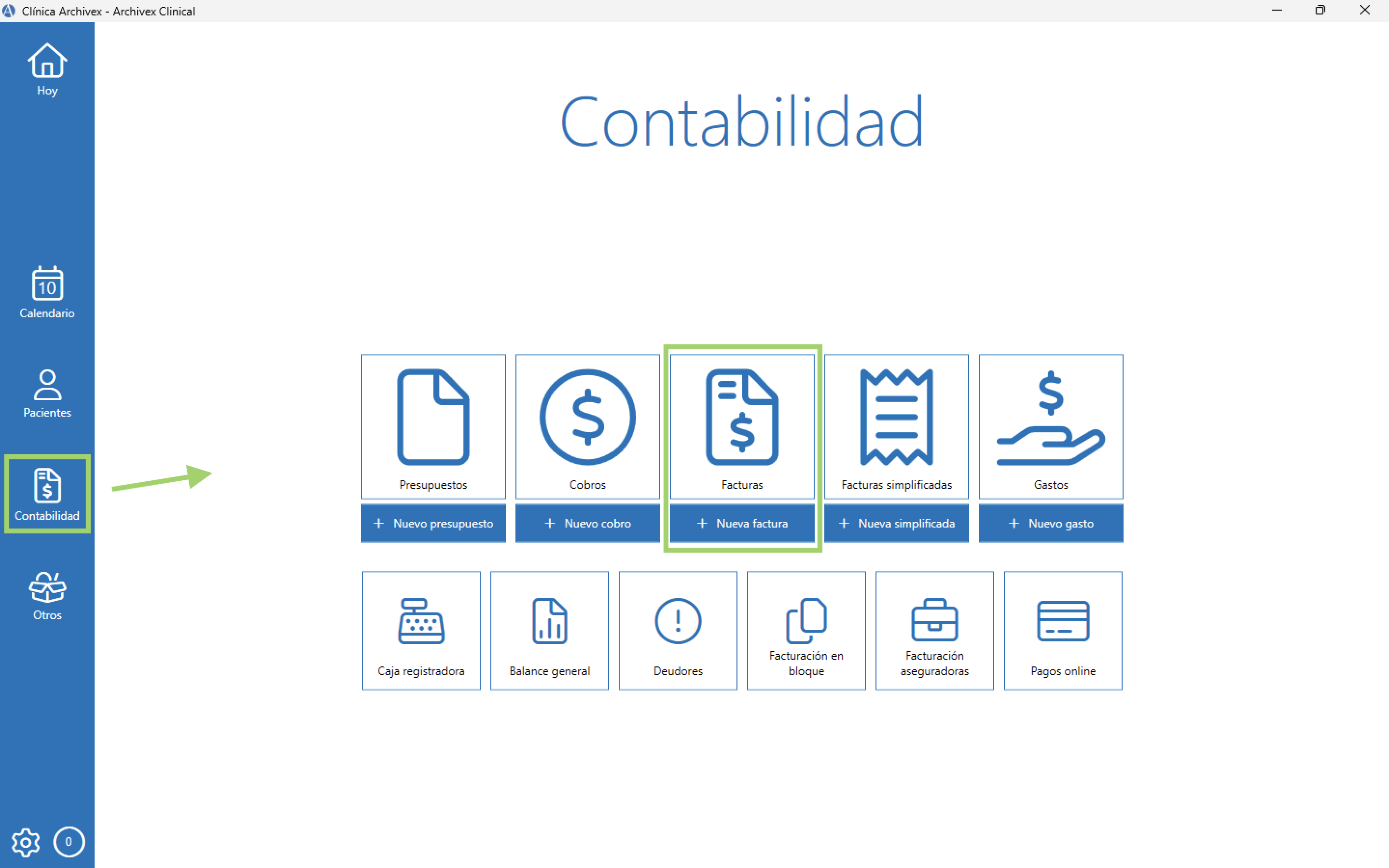 dónde puedo ver mi facturación de años anteriores en Archivex