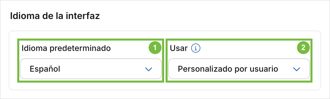Tarjeta Idioma de la interfaz en los predeterminados de la clínica de Archivex