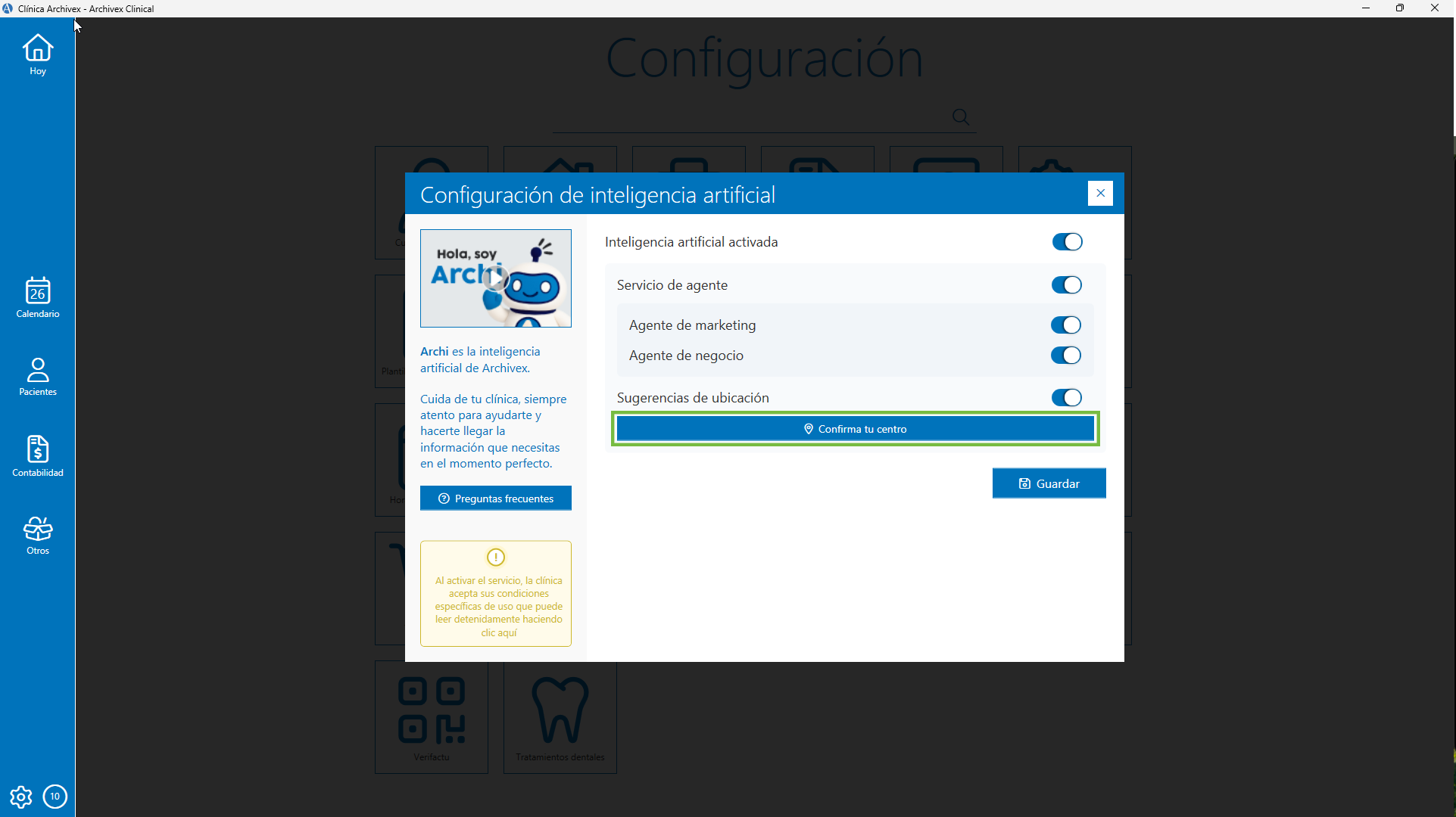confirma tu centro ubicación ia Archivex