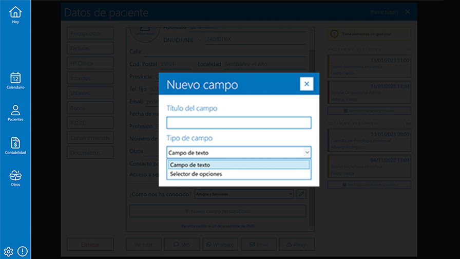 Campos personalizados