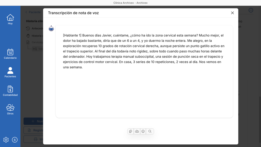 Asistente de historias clínicas
