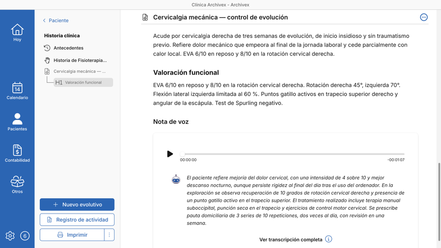 Historia clínica inteligente