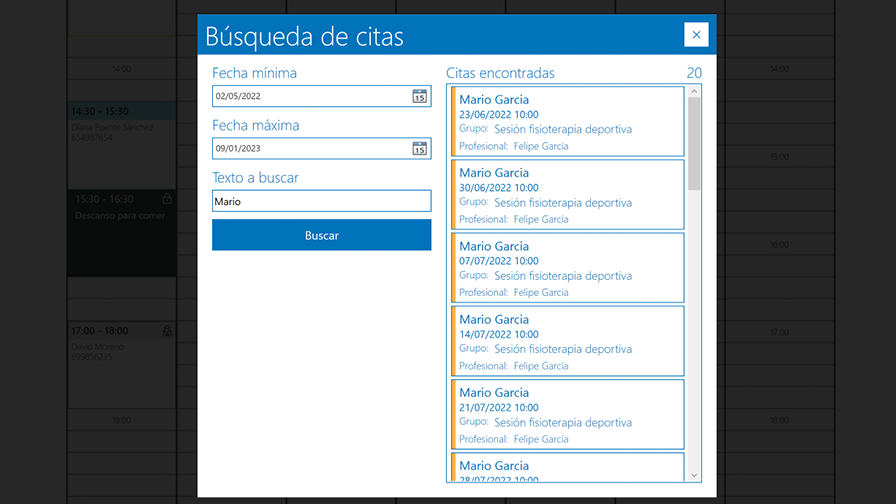 Buscador de citas